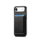 iPhone 17 Air | iPhone 17 Air - Valora™ MagSafe Cover med Aftagelig Kortholder - Retro Sort - DELUXECOVERS.DK