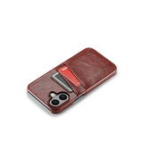 iPhone 17 | iPhone 17 - NX Design™ Læder Cover M. Kortholder - Brun - DELUXECOVERS.DK