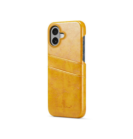 iPhone 17 | iPhone 17 - NX Design™ Læder Cover M. Kortholder - Gul - DELUXECOVERS.DK