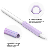 Apple Pencil Tilbehør | Apple Pencil 2 - Stylus Pen Grip - 3-pak - Hvid/Lilla/Pink - DELUXECOVERS.DK