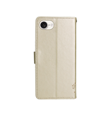 iPhone 16e | iPhone 16e - BUTTERFLY™ Læder Etui / Taske M. Pung - Gold - DELUXECOVERS.DK