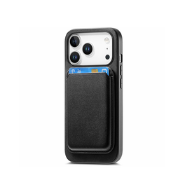 iPhone 17 Pro | iPhone 17 Pro - Valora™ MagSafe Cover med Aftagelig Kortholder - Retro Sort - DELUXECOVERS.DK