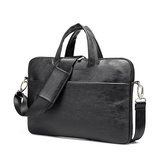 MacBook Taske | MacBook 16" - Kinmac 360° PU Læder Computer Taske / Sleeve - Sort - DELUXECOVERS.DK