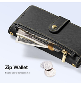 iPhone 16e | <AAA>iPhone 16e - DUX DUCIS™ 2-i-1 Læder Etui M. Aftageligt Cover - sort - DELUXECOVERS.DK