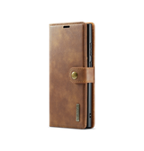 Samsung Galaxy S24 Ultra | Samsung Galaxy S24 Ultra - DG.MING™ Vintage 2-i-1 Læder Etui M. Cover - Brun - DELUXECOVERS.DK