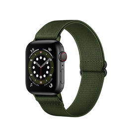 Apple Watch 38mm | Apple Watch (38/40/SE/41mm) - Polyester Nylon Rem Armbånd - Grøn - DELUXECOVERS.DK