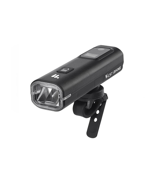 Cykel lygte | Cykel Forlygte LED - Vandtæt m. Digitalt Batteridisplay - West-Biking® - DELUXECOVERS.DK