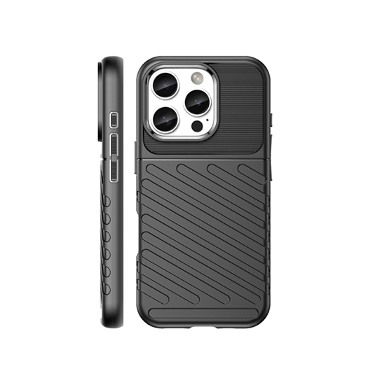 iPhone 16 Pro Max Thunderbolt™ Silikone Cover Sort DeluxeCovers