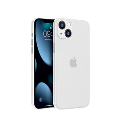 iPhone 15 Plus | iPhone 15 Plus - Ultratynd Matte Series Cover V.2.0 - Hvid/Gennemsigtig - DELUXECOVERS.DK