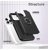 iPhone 15 Pro | iPhone 15 Pro - DelX™ Håndværker Cover M. Ringholder - Sort - DELUXECOVERS.DK