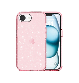iPhone 17e / 16e | iPhone 17e / 16e - DeLX™ Glitter Silikone Cover - Lyserød - DELUXECOVERS.DK