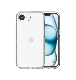 iPhone 17e / 16e | iPhone 17e / 16e - DeLX™ Glitter Silikone Cover - Sølv - DELUXECOVERS.DK