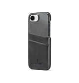 iPhone 16e | iPhone 16e - NX Design™ Læder Cover M. Kortholder - Sort - DELUXECOVERS.DK