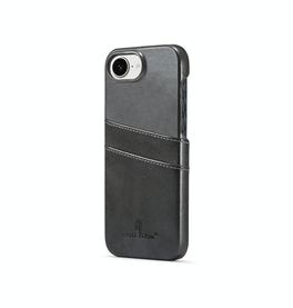 iPhone 16e | iPhone 16e - NX Design™ Læder Cover M. Kortholder - Sort - DELUXECOVERS.DK