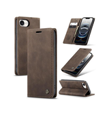 iPhone 16e | iPhone 16e - CaseMe™ Noble Læder Etui / Pung - Brun - DELUXECOVERS.DK