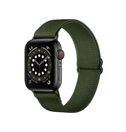 Apple Watch 42mm | Apple Watch (42/44/SE/45mm & Ultra) - Polyester Nylon Rem Armbånd - Grøn - DELUXECOVERS.DK