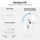 Airpods Pro 3 | AirPods Pro 3 | AhaStyle® Silikone Cover Med Strop - Hvid - DELUXECOVERS.DK