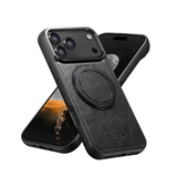 iPhone 17 Pro - Suteni® 360° vegan-læder cover M. MagSafe - Sort