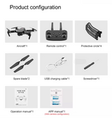 Drone | E88 PRO™ - Begynder Drone - Sammenklappelig - Sort - DELUXECOVERS.DK