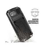 iPhone 16e | <AAA>iPhone 16e - R-JUST™ Safeguard Vandtæt 360° Cover - Sort - DELUXECOVERS.DK