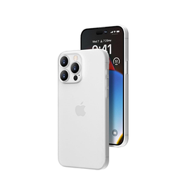 iPhone 15 Pro | iPhone 15 Pro - Ultratynd Matte Series Cover V.2.0 - Hvid/Klar - DELUXECOVERS.DK