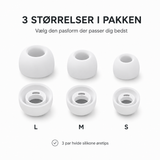 Airpods Pro 2 | AirPods Pro (1/2) XDCASE™ - Silikone Ørepropper - Grå/Hvid - DELUXECOVERS.DK