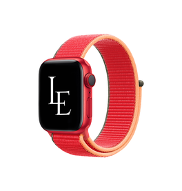 Apple Watch (38/40/SE/41/42mm) - L'Empiri™ Sport+ Nylon Velcro Rem - Rød