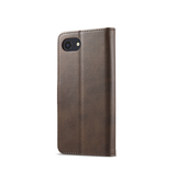 iPhone 16e | iPhone 16e - LC.IMEEKE™ Læder Cover M. Kortholder - Brun - DELUXECOVERS.DK