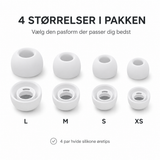 Airpods Pro 3 | AirPods Pro 3 XDCASE™ - Silikone Ørepropper - Grå/Hvid - DELUXECOVERS.DK