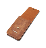 iPhone 15 Plus | iPhone 15 Plus - DG.MING™ Læder Bælte Sleeve M. Kortholder - Brun - DELUXECOVERS.DK