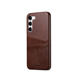 Samsung Galaxy S25 Plus | Samsung Galaxy S25 Plus - NX Design™ Læder Cover M. Kortholder - Brun - DELUXECOVERS.DK