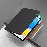 iPad 11" (2025) / iPad 10.9" (2022) - Akrylisk 360° Cover m. Stander - Sort