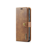 Samsung Galaxy S23 | Samsung Galaxy S23 - DG.MING™ Vintage 2-In-1 Læder Etui M. Cover - Brun - DELUXECOVERS.DK