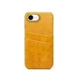 iPhone 16e | iPhone 16e - NX Design™ Læder Cover M. Kortholder - Lys brun - DELUXECOVERS.DK