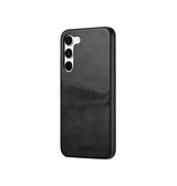 Samsung Galaxy S24 Plus | Samsung Galaxy S24 Plus - NX Design™ Læder Cover M. Kortholder - Sort - DELUXECOVERS.DK