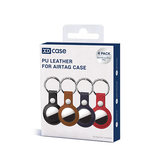 Airtag | AirTag | XDCASE™ Nøglering - Læder - 4 Stk. - DELUXECOVERS.DK