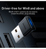 Adapter | BASEUS™ Trådløs Bluetooth 5.0 Adapter - Sort - DELUXECOVERS.DK
