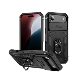 iPhone 17 Air | iPhone 17 Air - NX Pro™ Armor Cover m. Ring Holder - Sort - DELUXECOVERS.DK