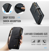 iPhone 16 Plus | iPhone 16 Plus - CaseMe™ Multifunktionel Læder Etui / Pung - Sort - DELUXECOVERS.DK