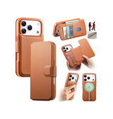 iPhone 17 Pro | iPhone 17 Pro - CaseNeo™ 2-i-1 MagSafe Læder Cover M. Kortholder - Brun - DELUXECOVERS.DK