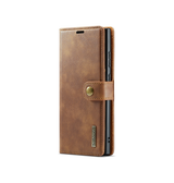 Samsung Galaxy S23 Ultra | Samsung Galaxy S23 Ultra - DG.MING™ Vintage 2-i-1 Læder Etui M. Cover - Brun - DELUXECOVERS.DK