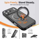 iPhone 17 Pro Max | iPhone 17 Pro Max - MagSafe-cover med stander - Sort - DELUXECOVERS.DK