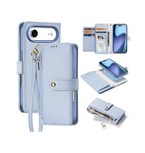 iPhone 17 Air | iPhone 17 Air - DUX DUCIS™ 2-i-1 Læder Etui M. Aftageligt Cover - Blå - DELUXECOVERS.DK