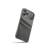 iPhone 17 Pro Max | iPhone 17 Pro Max - NX Design™ Læder Cover M. Kortholder - Grå - DELUXECOVERS.DK
