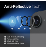 iPhone Beskyttelsesglas | iPhone 16e - NTJO™ 9H Kamera Linse Beskyttelsesglas - Sort - DELUXECOVERS.DK