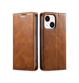 iPhone 14 | iPhone 14 - Suteni® Oil Wax Lædercover - Brun - DELUXECOVERS.DK
