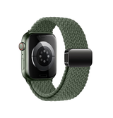 Apple Watch (38/40/SE/41/42mm) - Woven Magnetisk Flettet Rem - Grøn