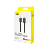 Kabel | BASEUS™ | USB-C Til USB-C - Oplade Kabel - 100W - 2M - Sort - DELUXECOVERS.DK