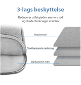 Neopren Stødsikkert Sleeve | Tablet - Maks 28 x 21cm - Grå