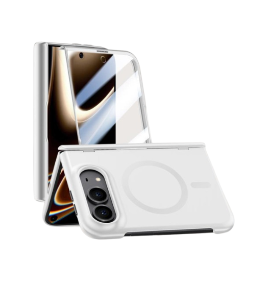 iPhone Fold - DeLX™ MagSafe Cover M. Integreret HD-film - Hvid